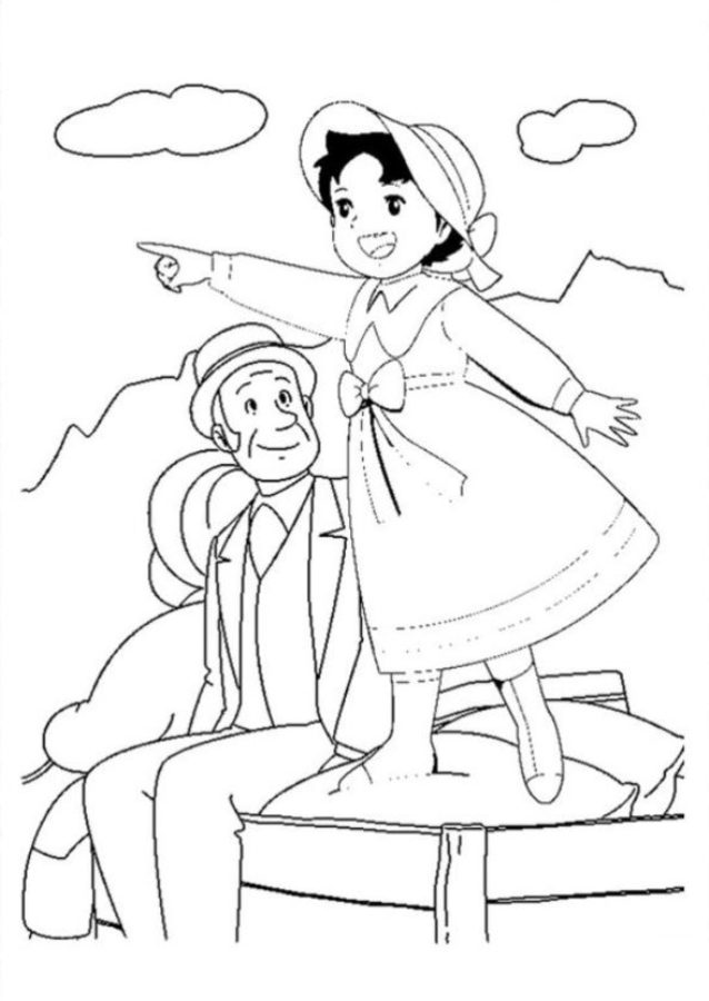 Coloring pages: Coloring pages: Heidi, Girl of the Alps, printable ...