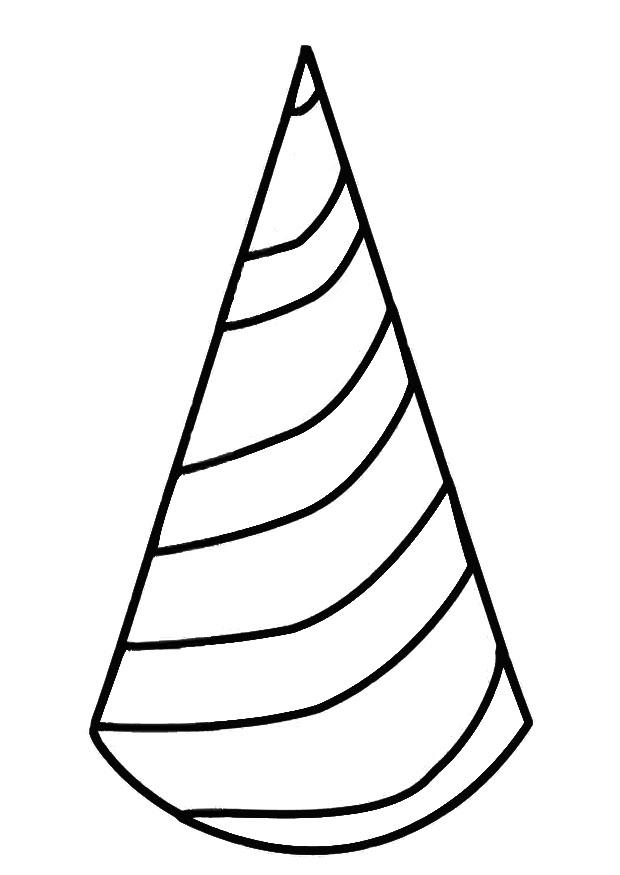 Coloring Page birthday hat - free printable coloring pages - Img 19411