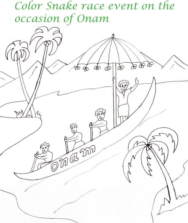 Onam printable coloring page for kids 7