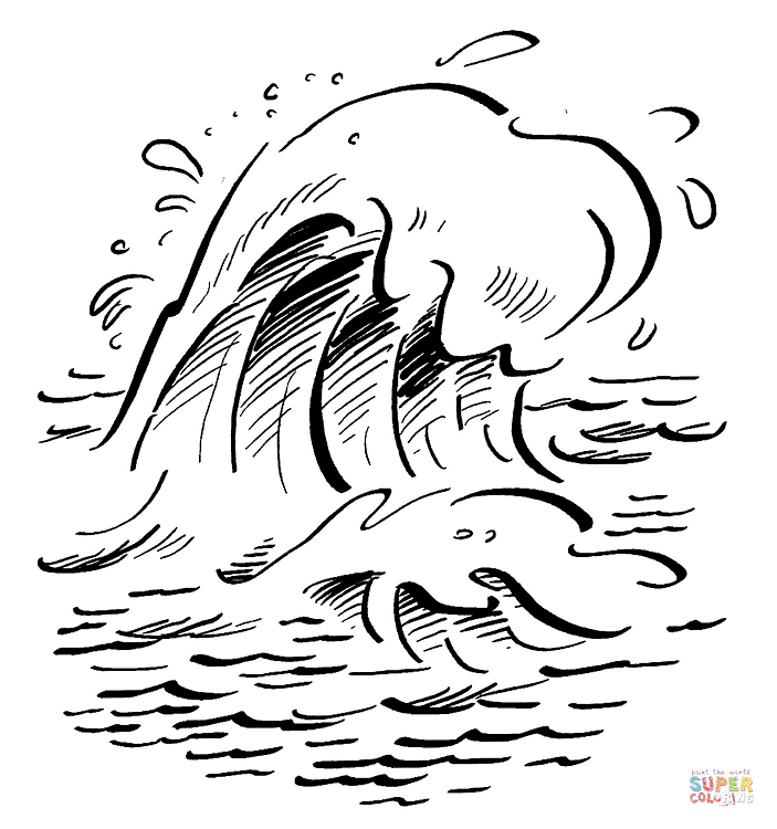 Waves On The Ocean coloring page | Free Printable Coloring Pages