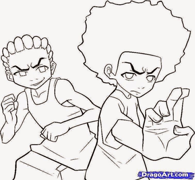 Boondocks Coloring Sheets | Free Coloring Sheet