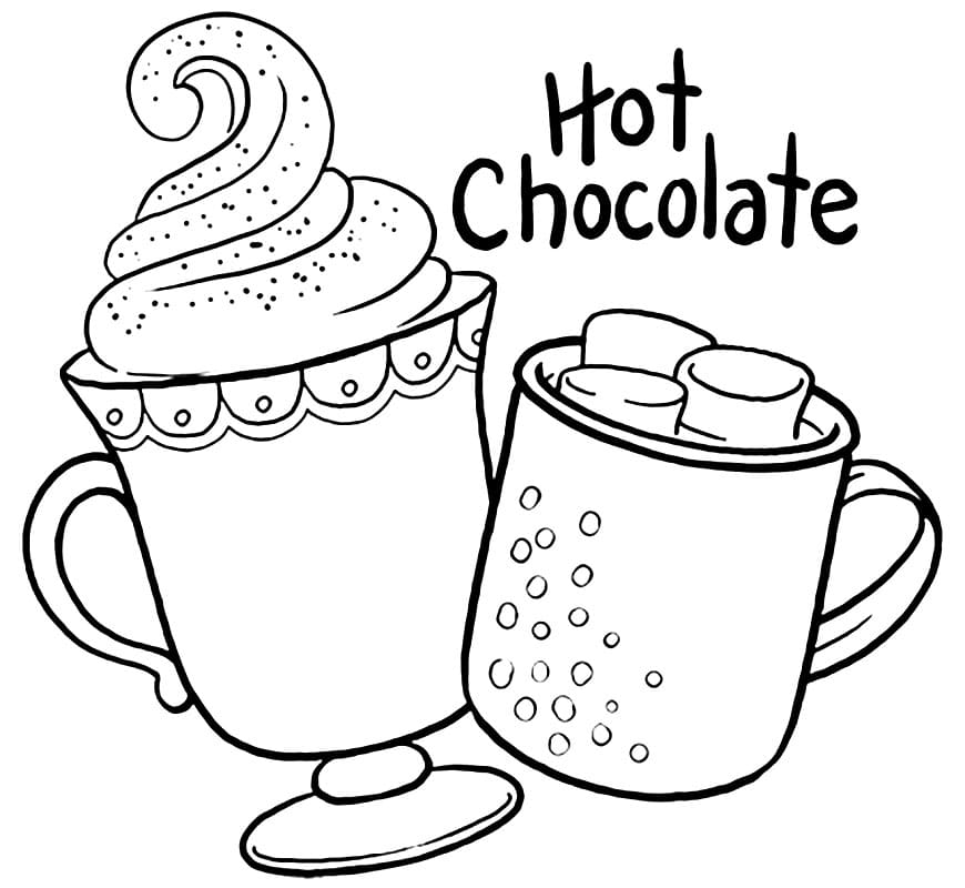 Hot Chocolate Coloring Pages - Free Printable Coloring Pages for Kids