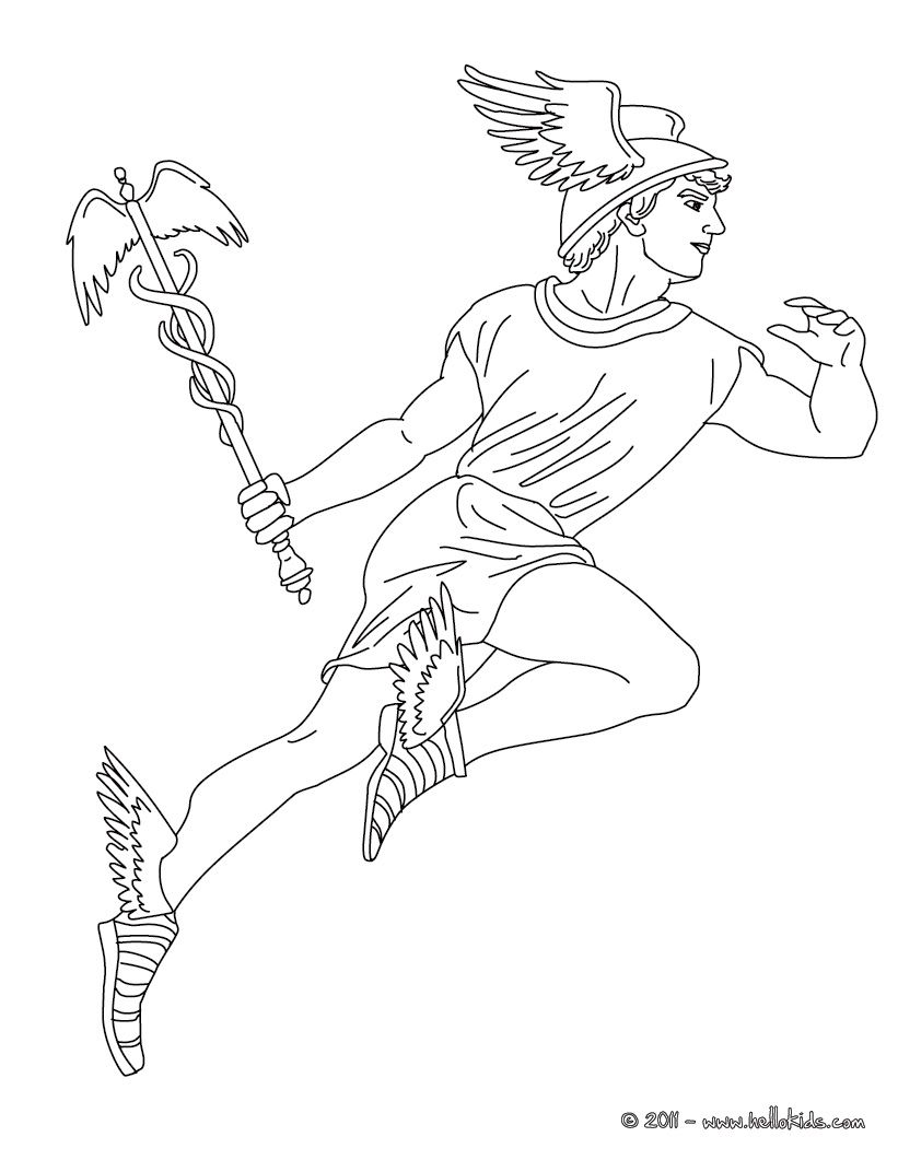 GREEK GODS coloring pages - HERMES the Greek god of herds | Griechische  mythologie, Tattoos griechische mythologie, Griechische mythologie kunst