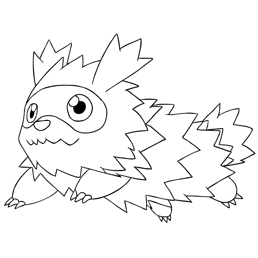 Zigzagoon from the third generation of the Pokémon coloring page