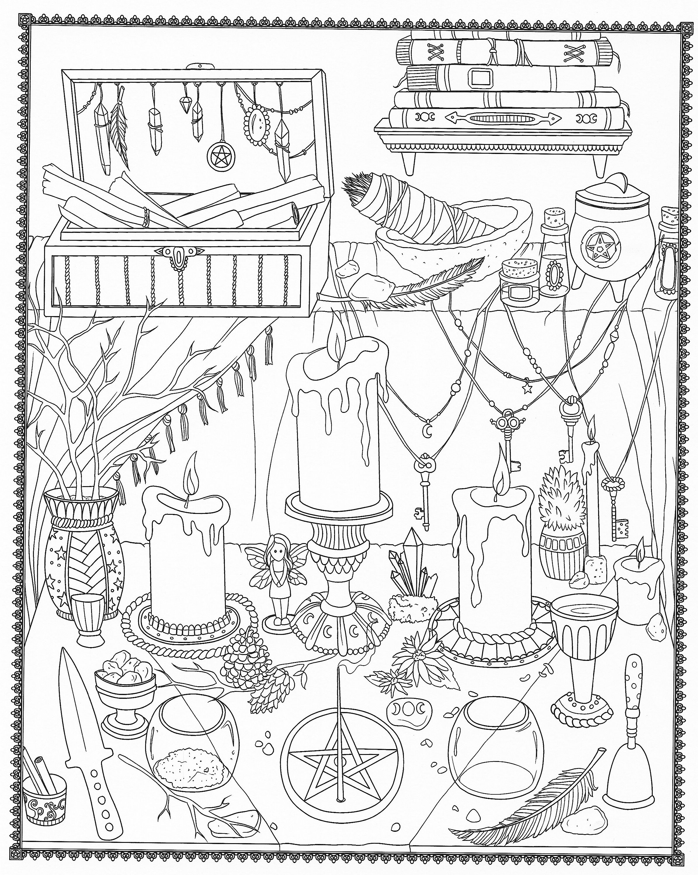 Pin by SimplySpoiled Creations LLC on Coloring pages | Witch coloring pages,  Coloring book art, Cute coloring pages