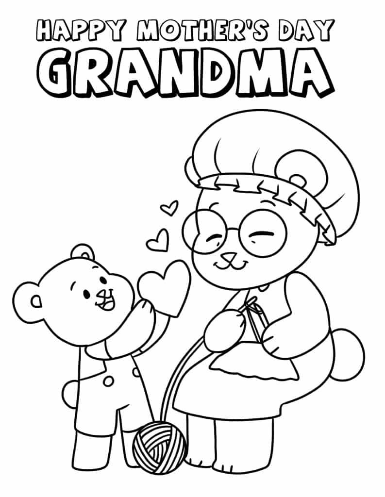 Happy Mother's Day, Grandma Coloring Page Finding Mom - Coloring Nation