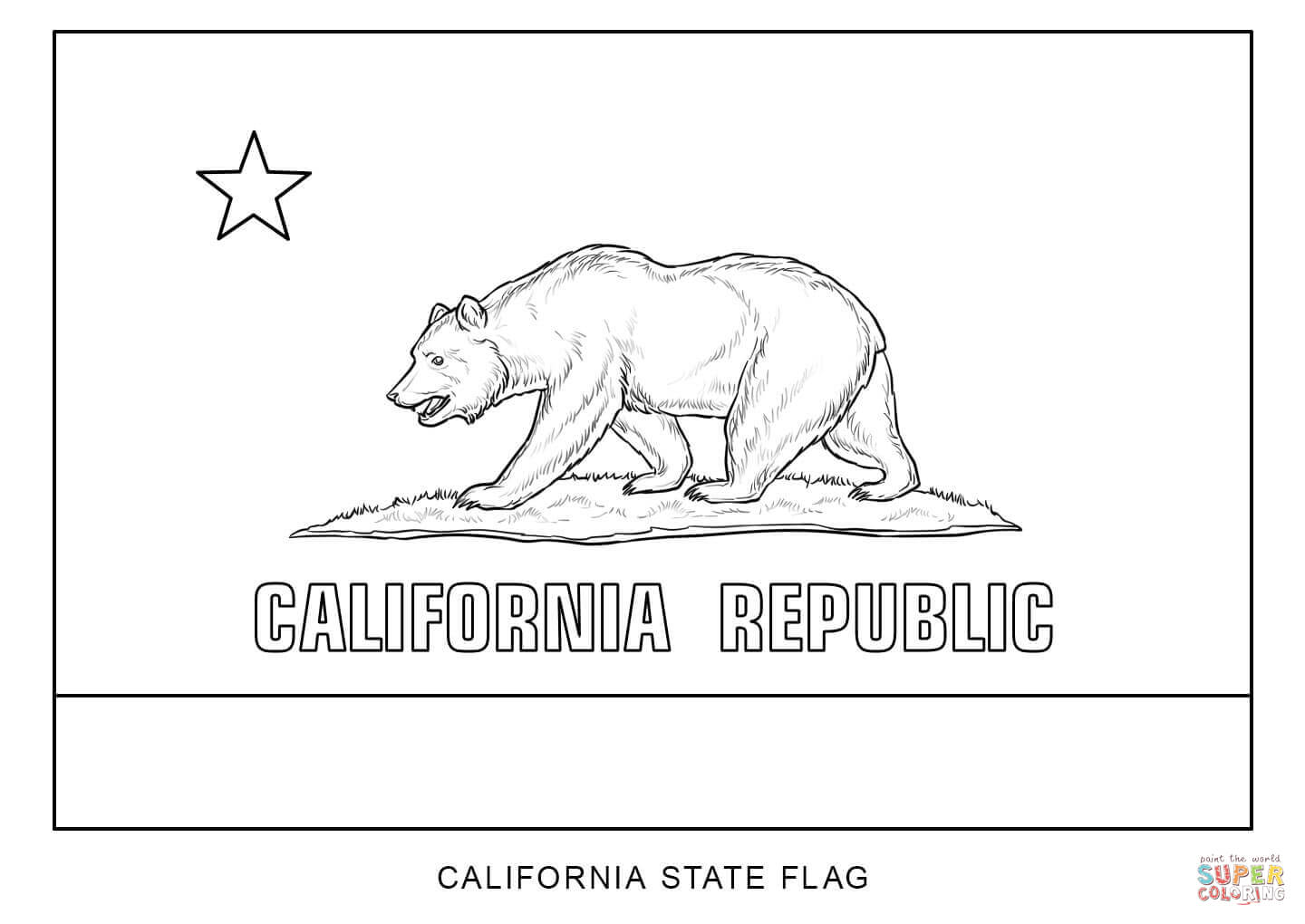 California State Flag Coloring Page