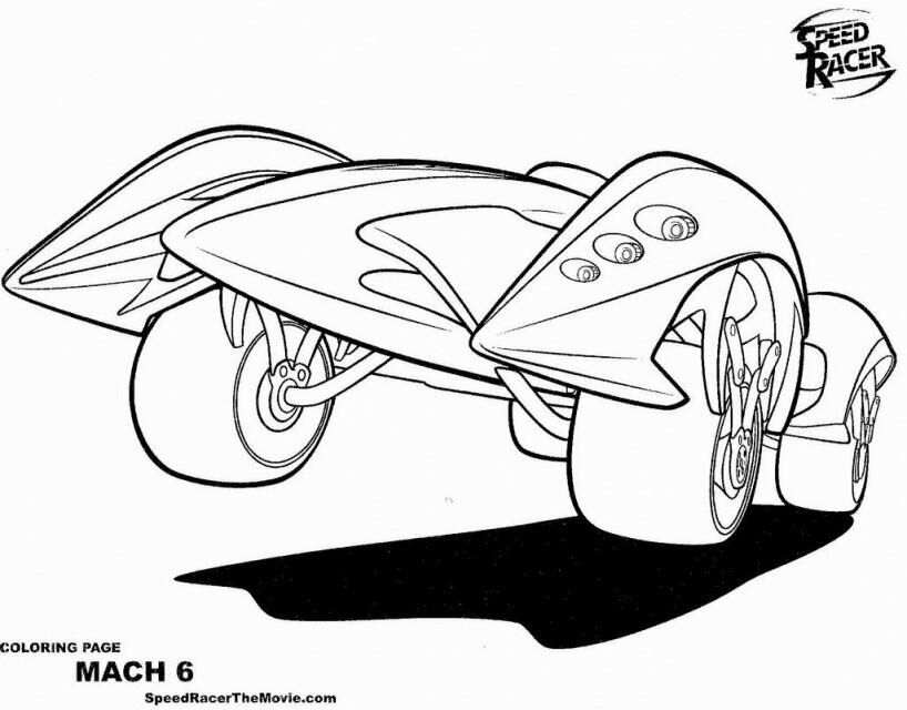 Speed Racer Coloring Page