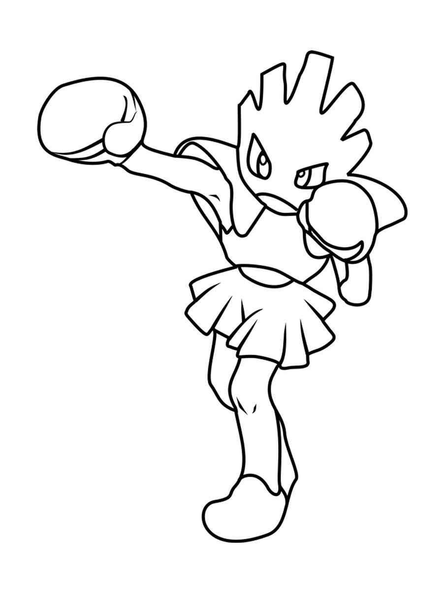 Hitmonchan Pokemon coloring pages - Free Printable