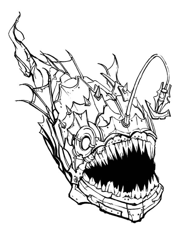 Creepy Angler Fish Coloring Pages - Get Coloring Pages
