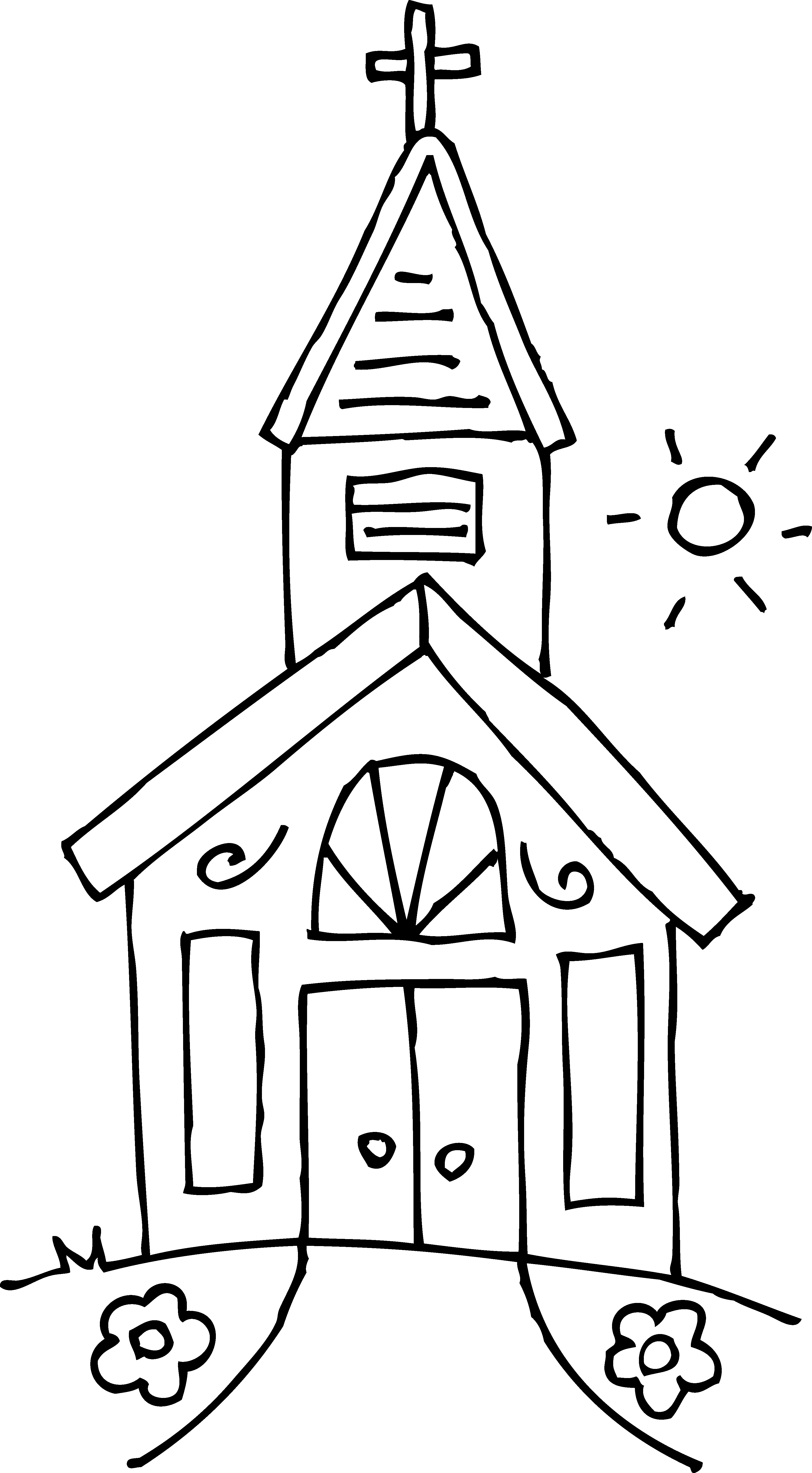 Drawing Church #64173 (Buildings and Architecture) – Printable coloring  pages