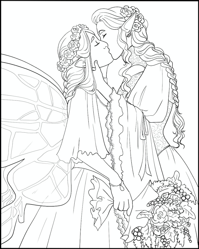 Enchantment: A Queer Fantasy Romance Coloring Book by Alakotila —  Kickstarter