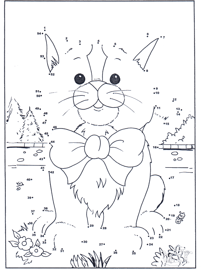 dot to dot cat for kids - Clip Art Library