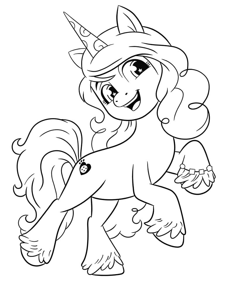 Cute Izzy Moonbow Coloring Page - Free Printable Coloring Pages for Kids