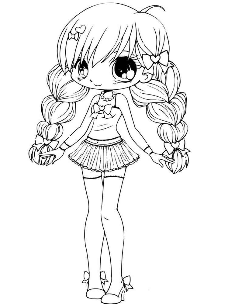 Chibi coloring pages