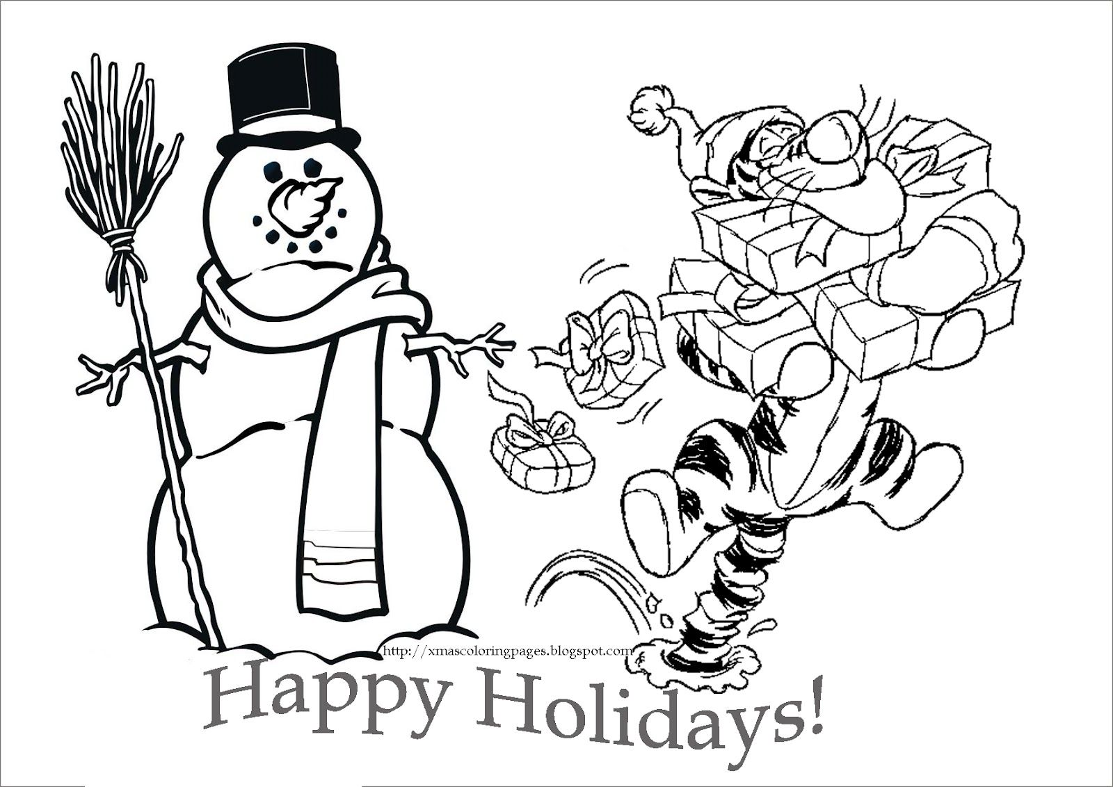 Coloring Pages Christmas Disney Characters - Coloring