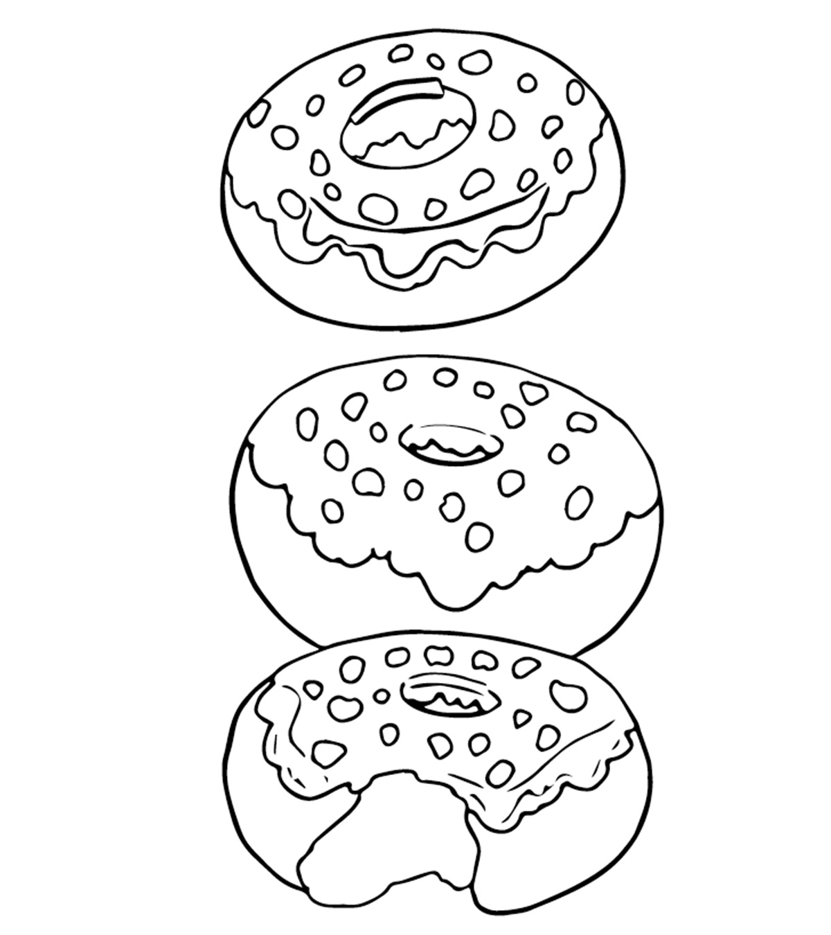 Top 10 Donut Coloring Pages For Your Toddler