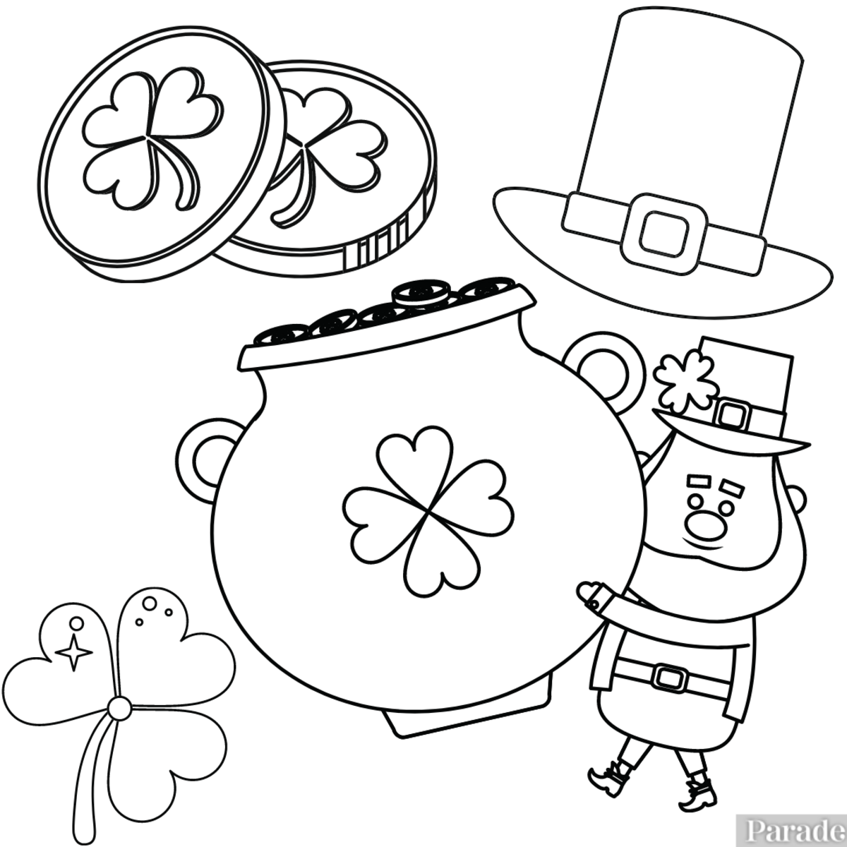 29 Free St. Patrick's Day Printable Coloring Pages for Kids - Parade