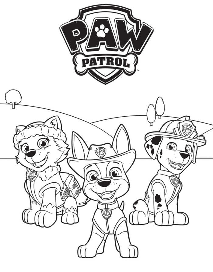 Paw Patrol Coloring Pages PDF To Print - Coloringfolder.com