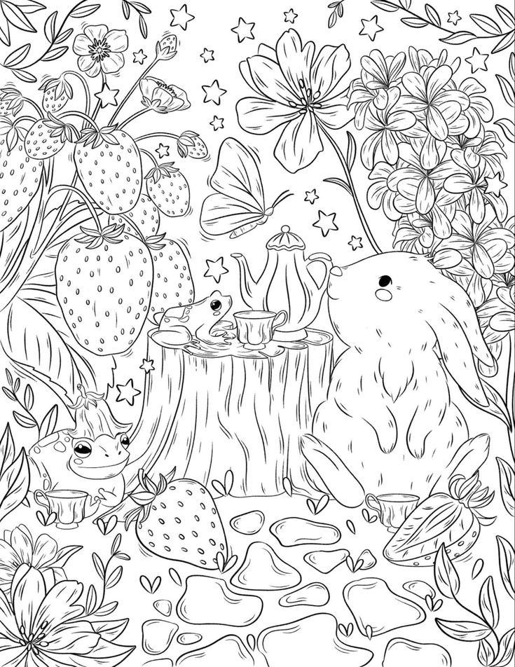 Etsy | Garden coloring pages ...