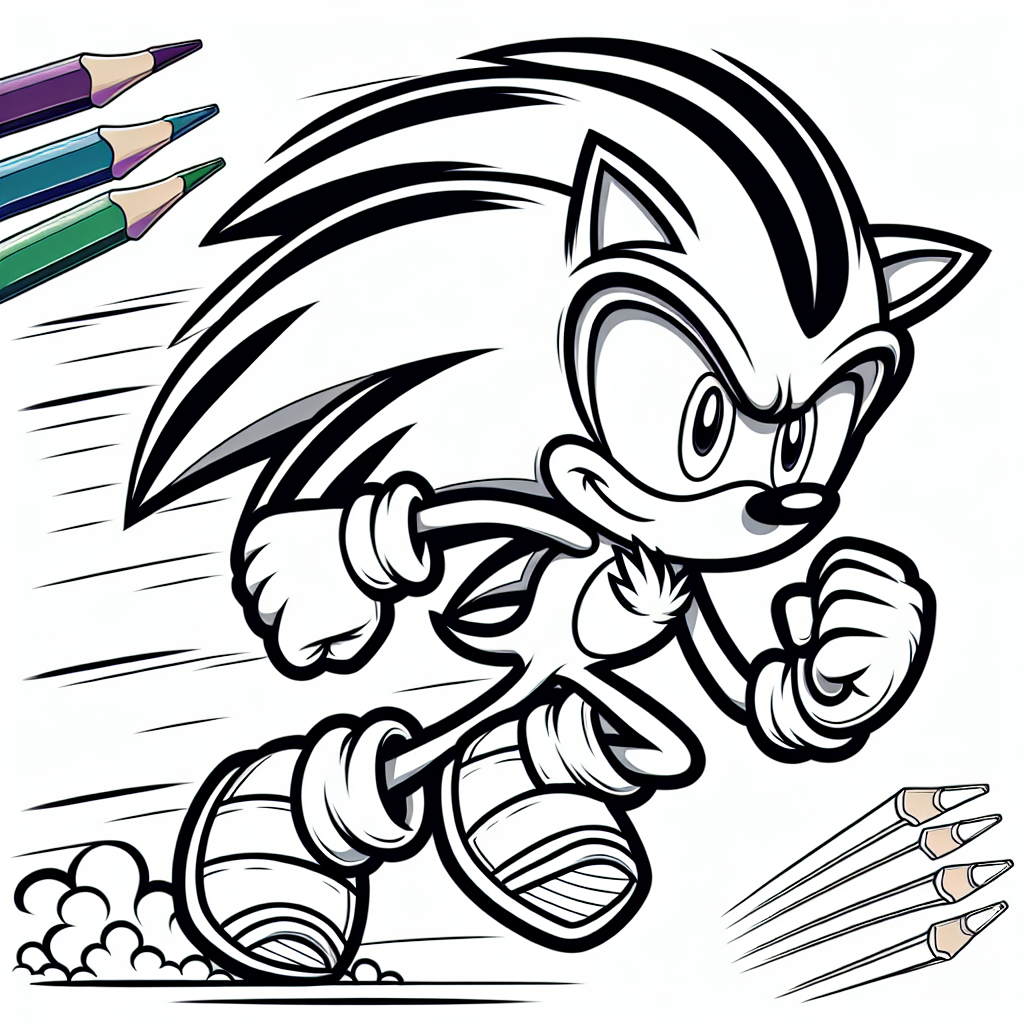 Super Sonic Coloring Pages Free ...