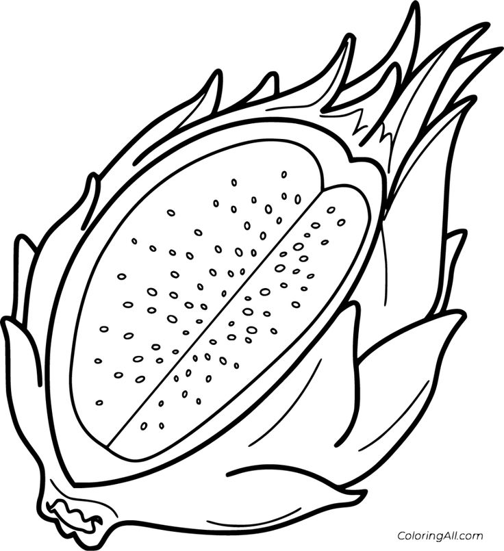 Colorful Pitaya Coloring Pages