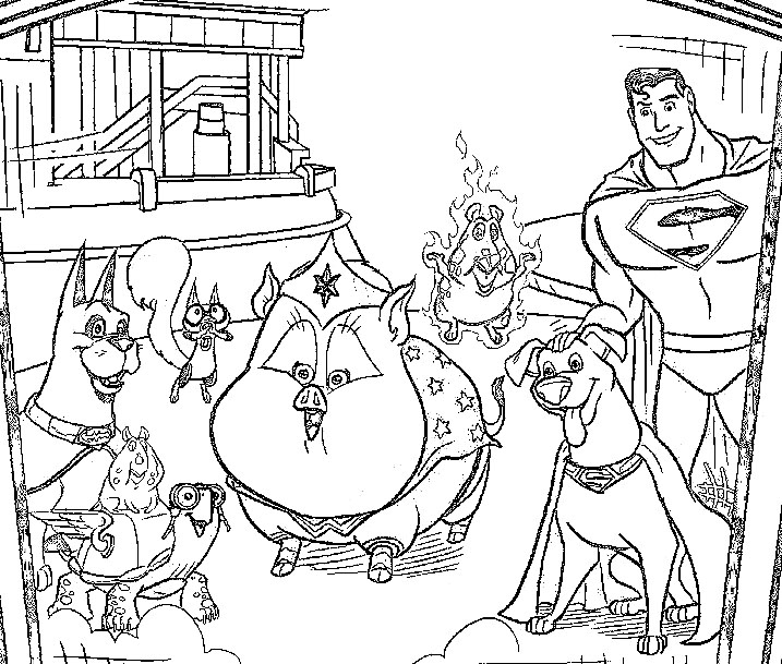 Coloring pages dc League of super pets ...