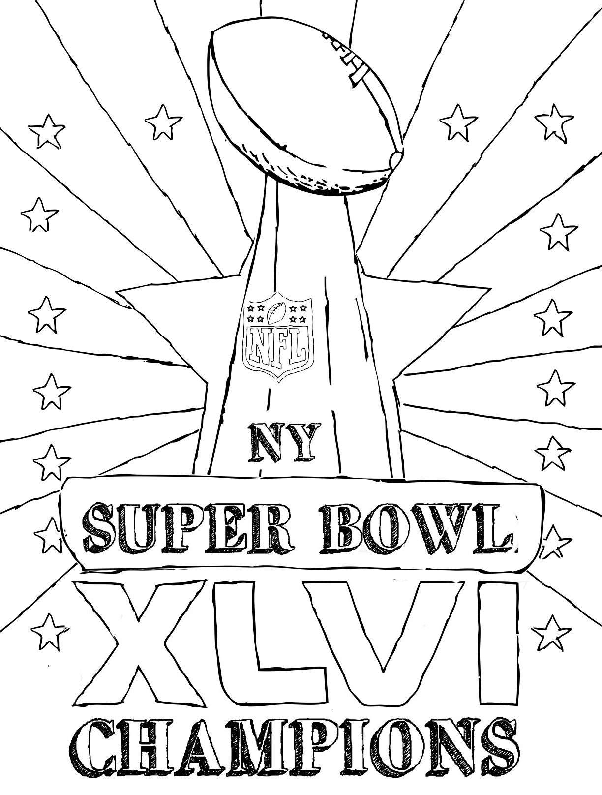 Super Bowl Trophy Coloring Pages - GetColoringPages.com