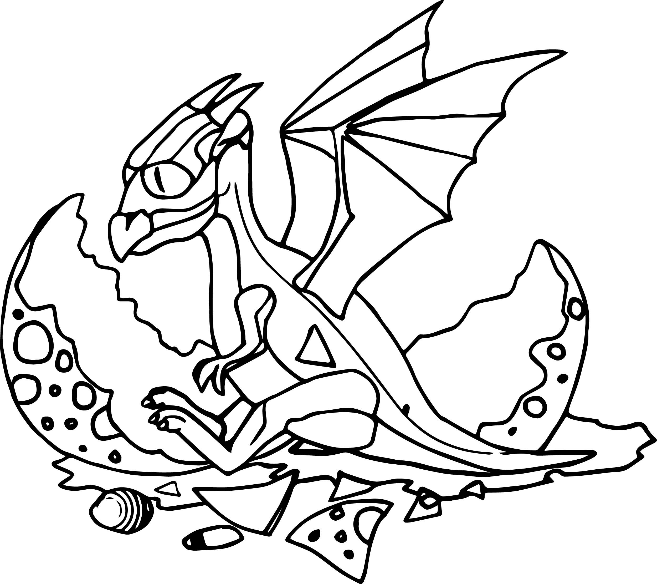 Cute Baby Dragon Coloring Pages PDF Free - Coloringfolder.com