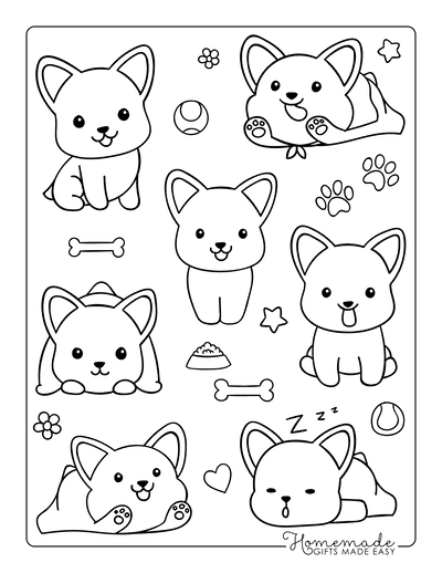 Free Dog Coloring Pages for Kids & Adults