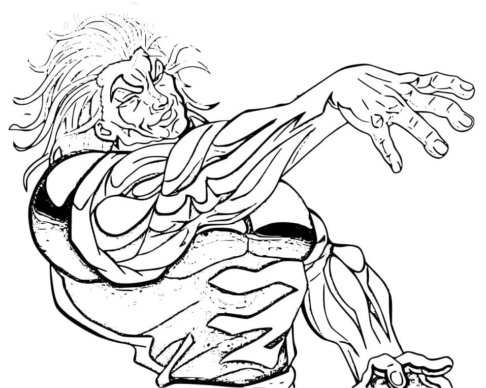 Printable Baki Coloring Pages - Anime Coloring Pages