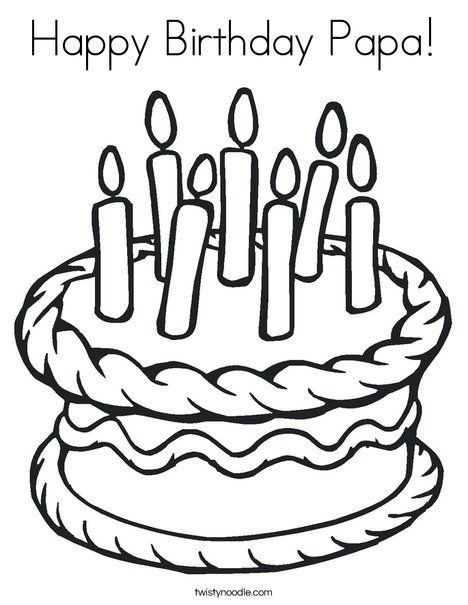 Happy Birthday Papa Coloring Page | Dr ...