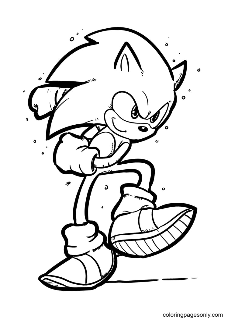 Sonic is Ready To Run Coloring Pages - Sonic The Hedgehog Coloring Pages - Coloring  Pages For Kids And Adults