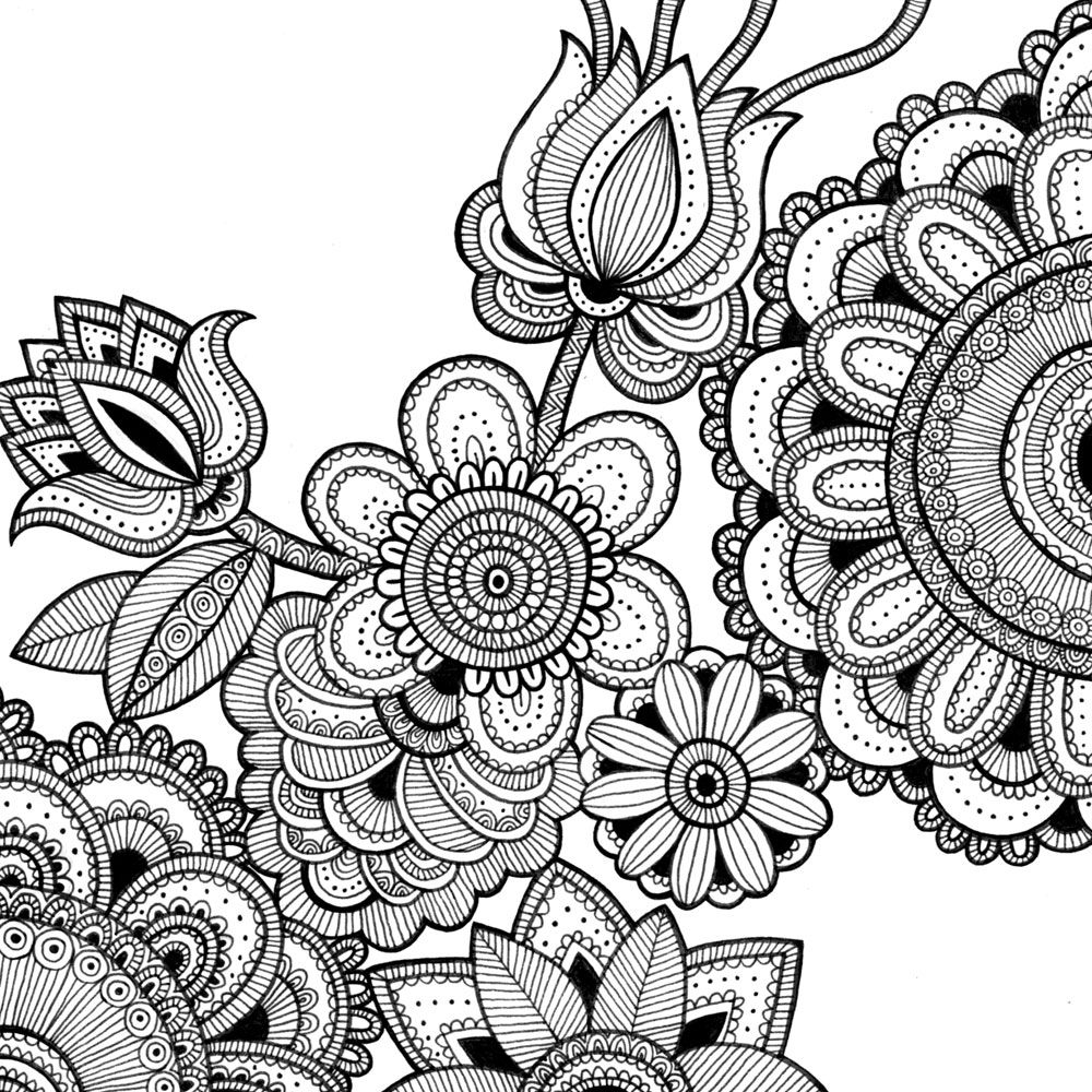 12 Pics of Intricate Flower Coloring Pages - Intricate Mandala ...