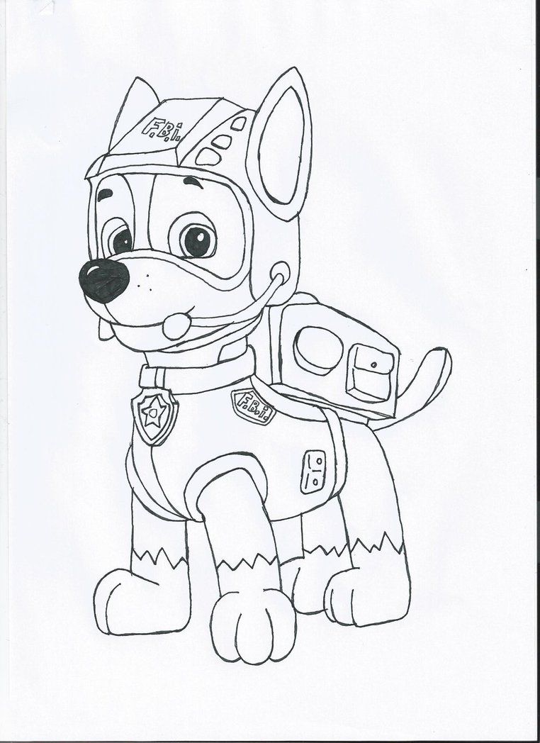 chase paw patrol coloring page chase paw patrol coloring pages ...