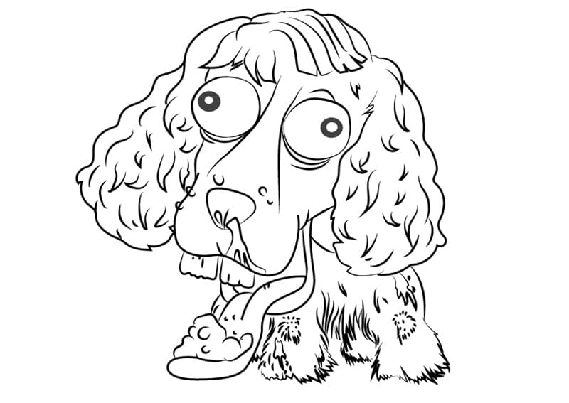 Shocker Spaniel Coloring Page - Free Printable Coloring Pages for Kids