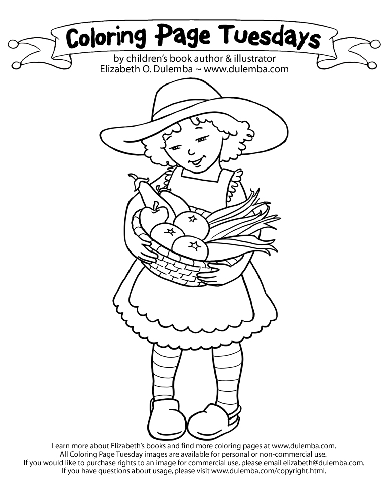 dulemba: Coloring Page Tuesdays - Garden Girl