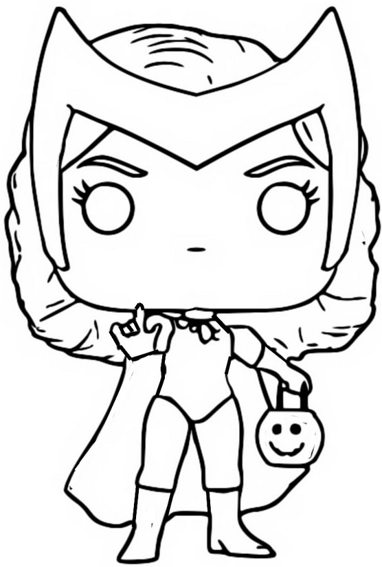 Coloring page WandaVision : Funko Pop Halloween 7