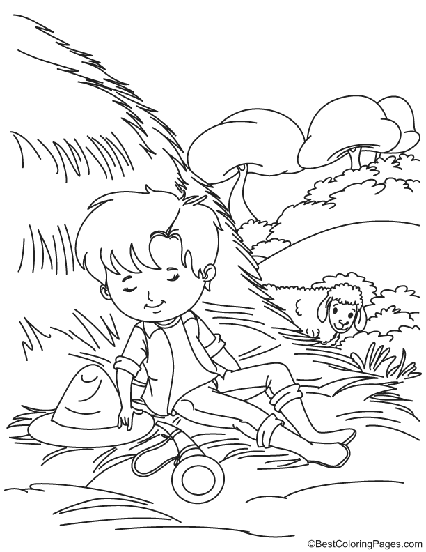 Little boy blue coloring page | Coloring pages, Little boy blue, Coloring  pages for kids
