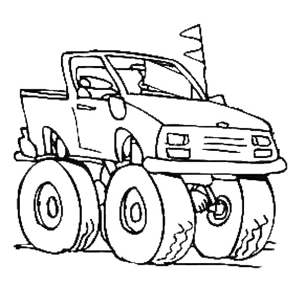Monster Truck Coloring Pages free image download