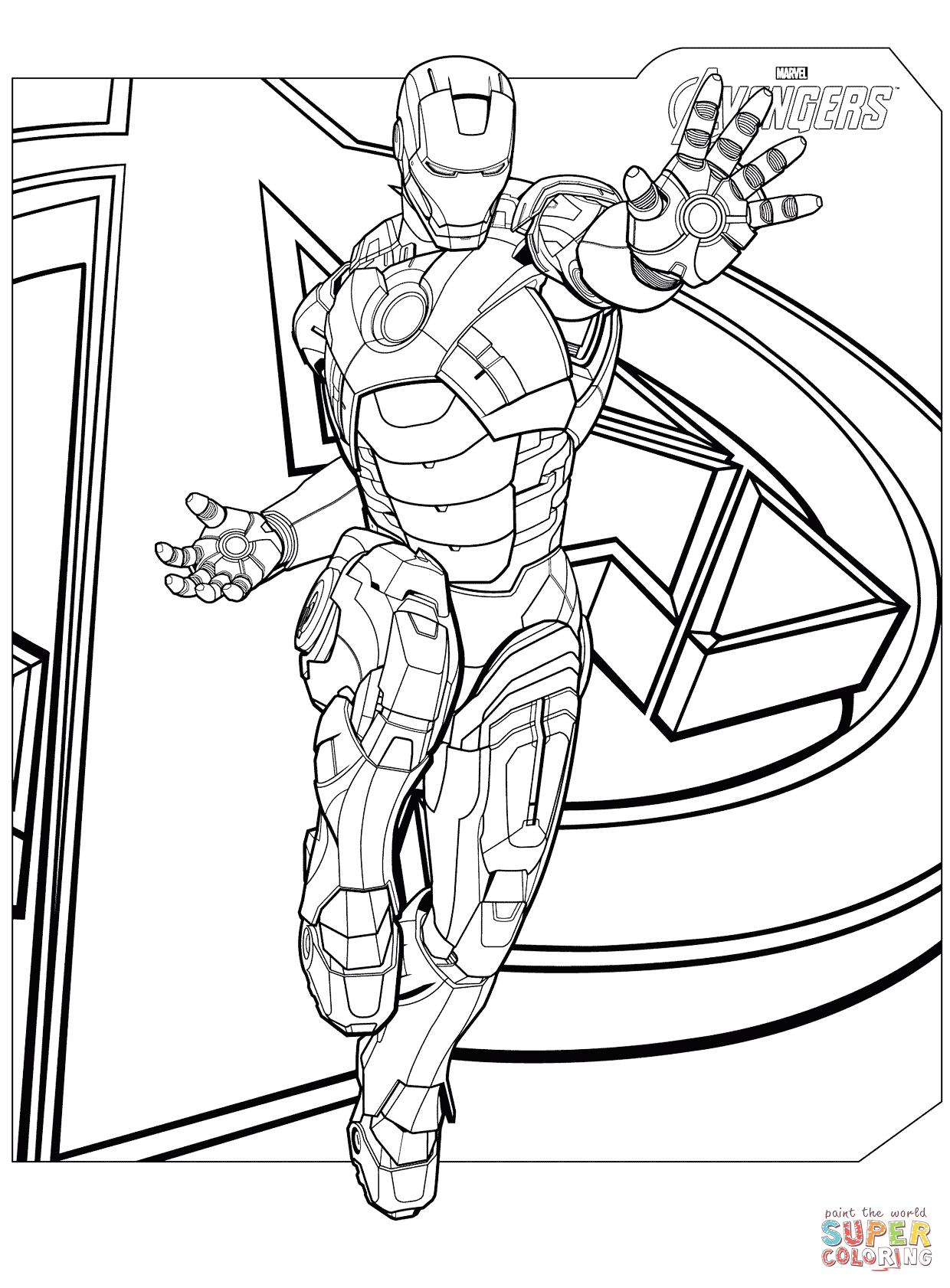 Avengers Captain America coloring page | Free Printable Coloring Pages