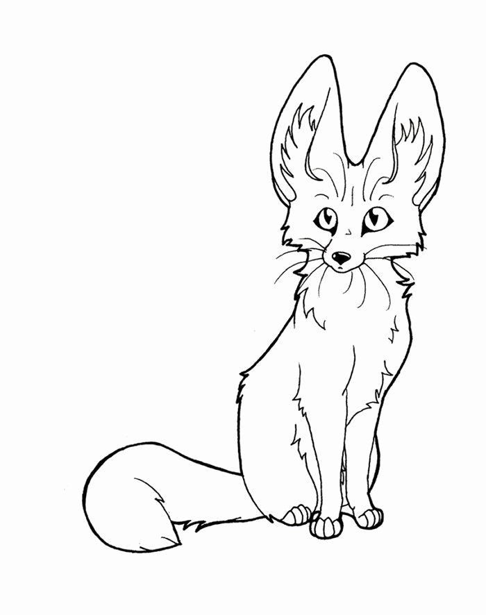 Kawaii Fox Coloring Page in 2020 (With images) | Fox coloring page ...