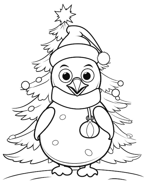 Christmas Bird Coloring Page Pictures ...