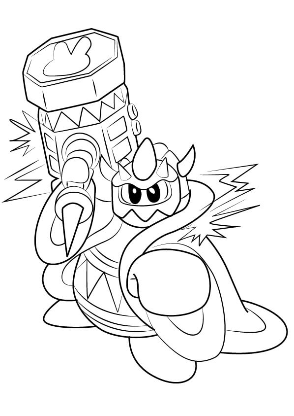 King Dedede 3 Coloring Page - Free Printable Coloring Pages for Kids