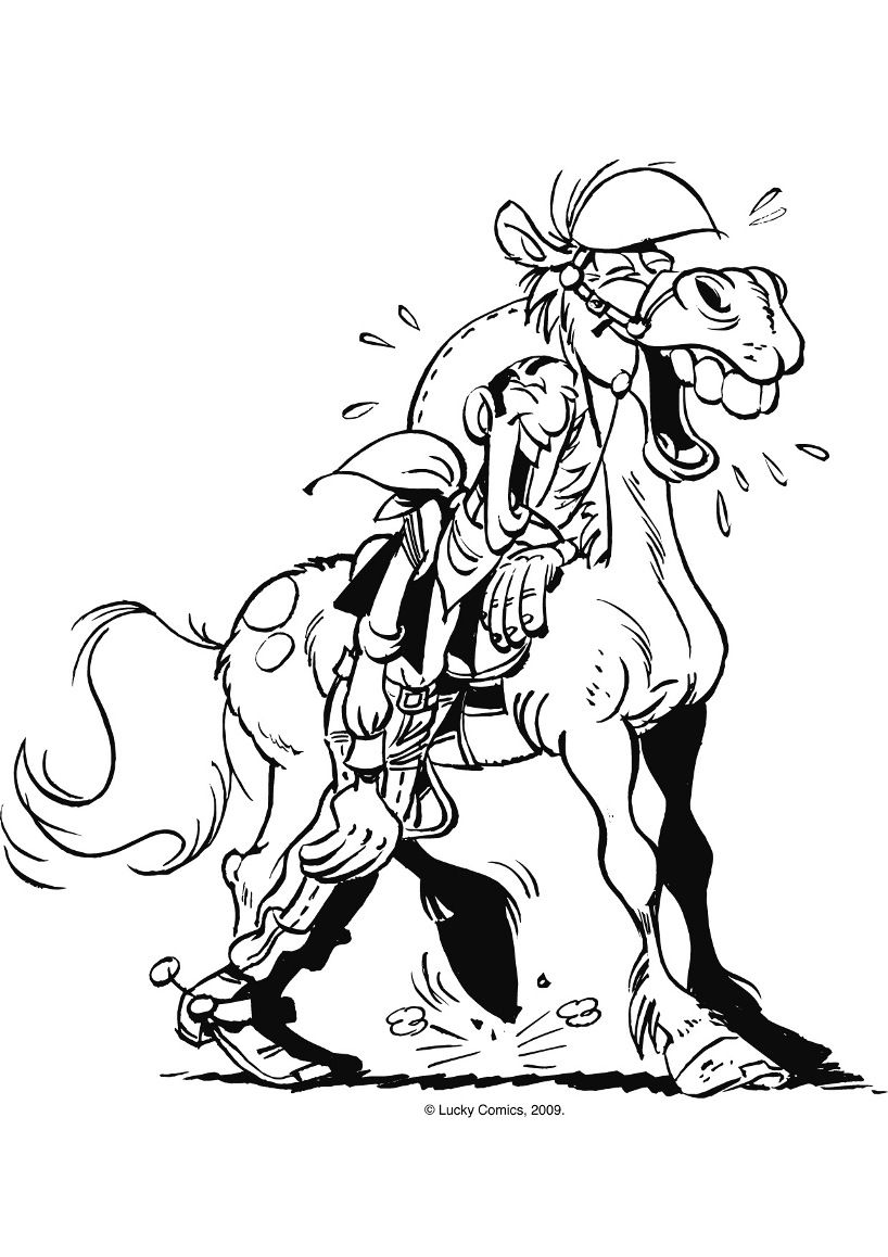 Lucky luke coloring pages - Coloring for kids : coloriage-lucky-luke-1