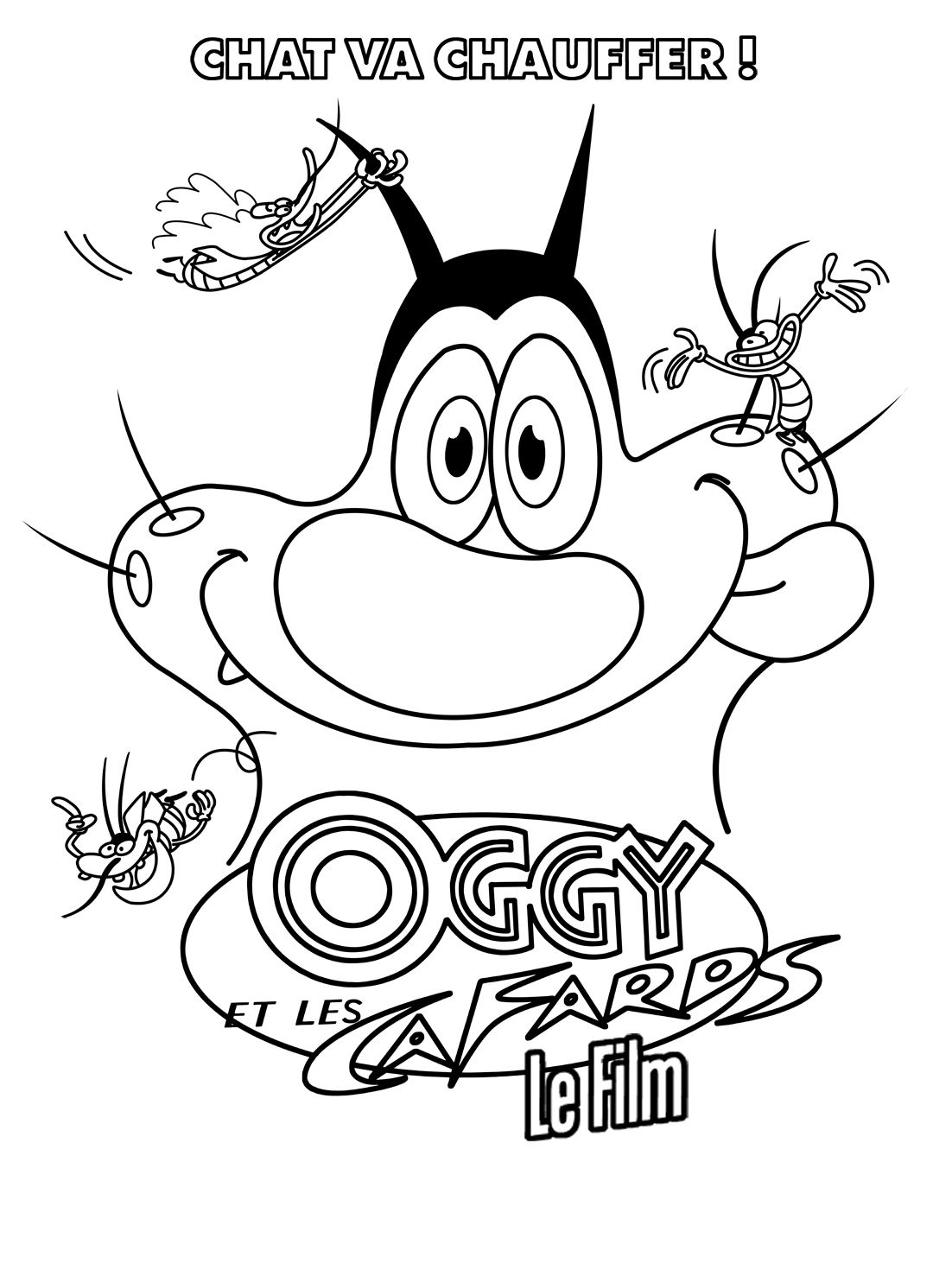 Oggy and the cockroaches coloring pages - Coloring for kids ...