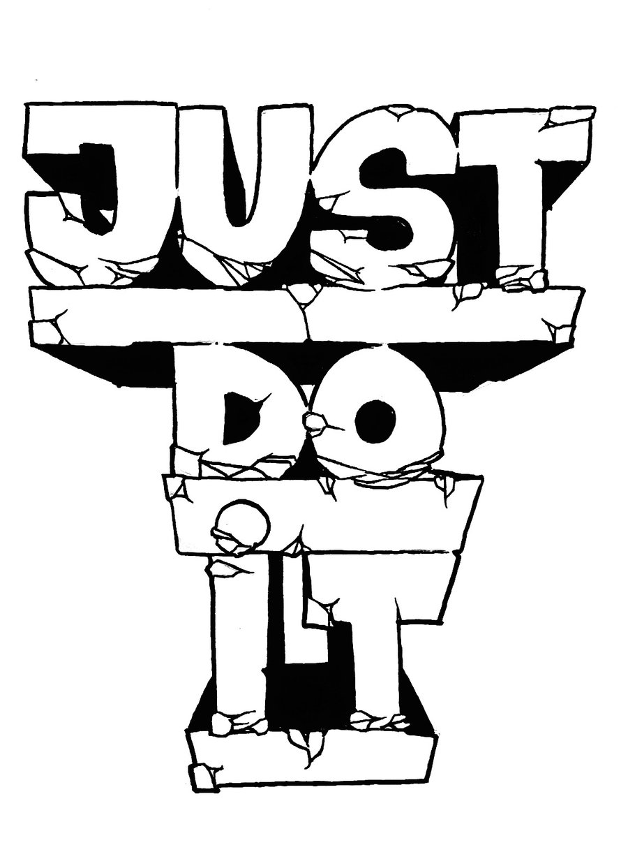 Nike Just Do It Coloring Page