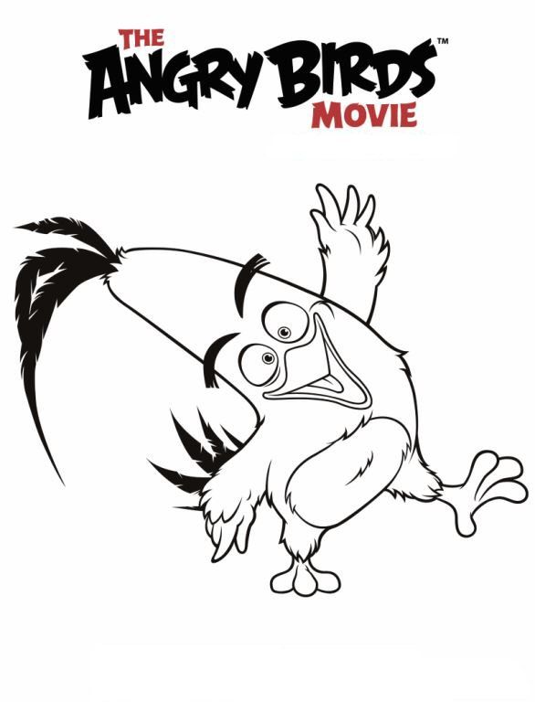 Coloring page Angry Birds Movie chuck
