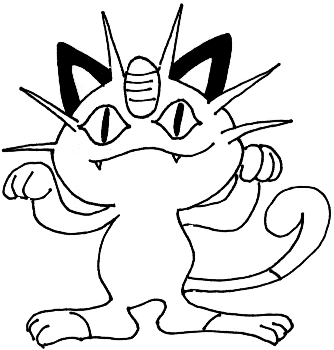 Pokemon Meowth Coloring Pages for Pinterest