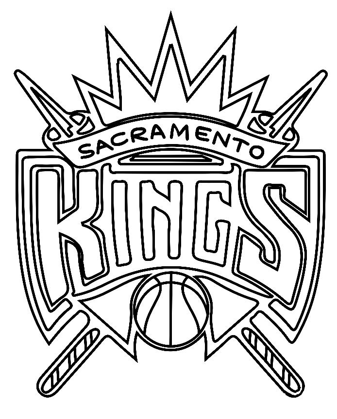 Sacramento Kings Logo Coloring Pages - NBA Coloring Pages - Coloring Pages  For Kids And Adults